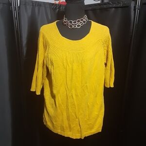 Worthington Mustard Yellow Women's Blouse